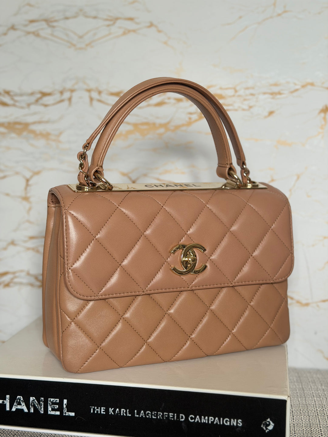 CHANEL series 23 Caramel Dark Beige Lambskin Trendy CC Flap Bag size SMALL with LGHW and detachable strap