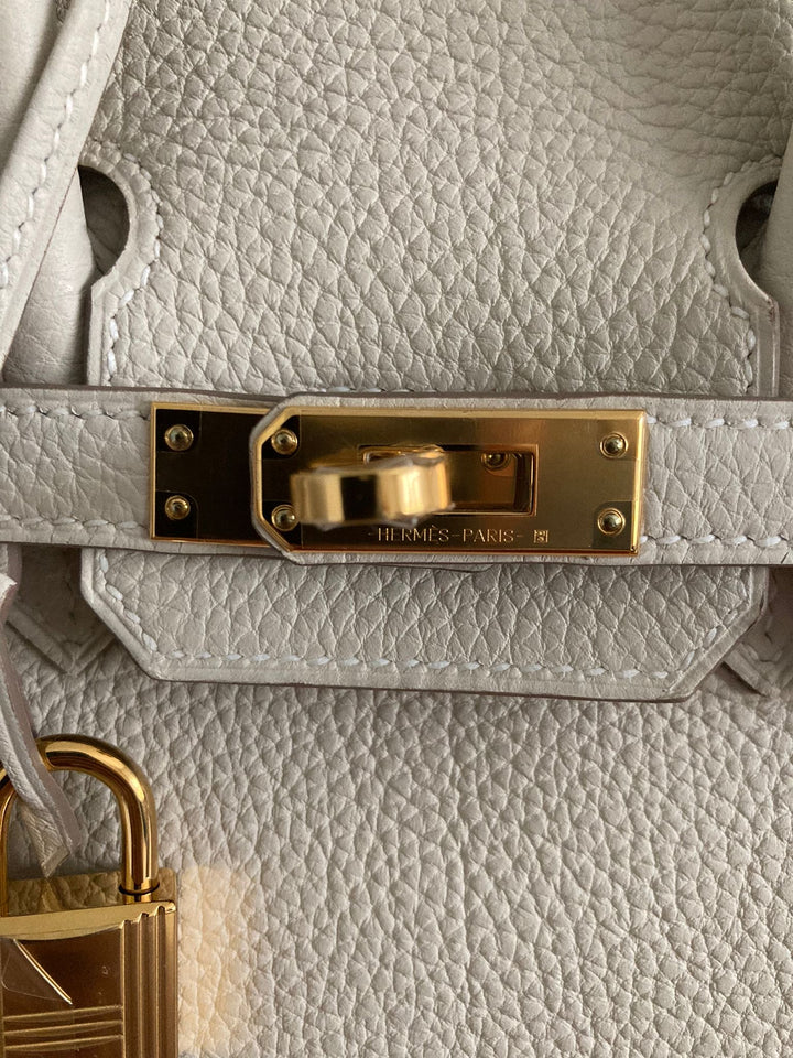 Hermes Birkin 25 Craie Togo Leather with Gold Hardware B Stamp 2024