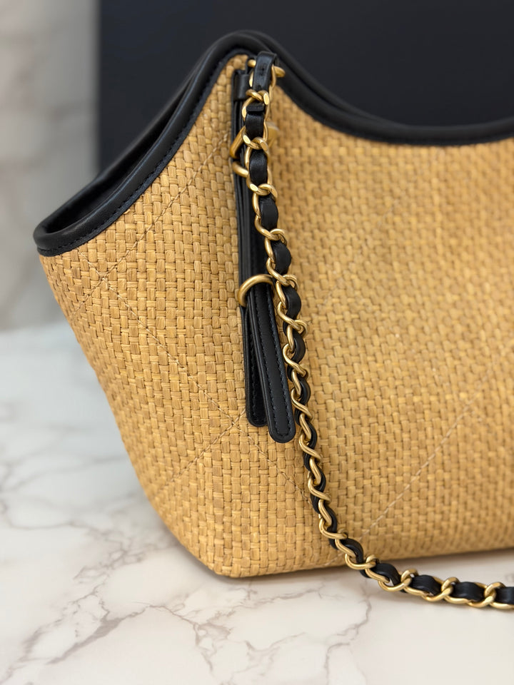 CHANEL 25K Raffia Small Tote Bag 2025