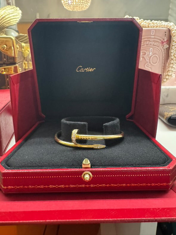 Cartier JUSTE UN CLOU JUC Bracelet Classic model with Diamonds size 16