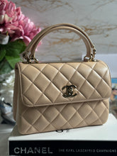 Load image into Gallery viewer, Chanel series 31 (2021) 21S Beige Lambskin LGHW Small Trendy CC Flap Bag with non detachable shoulder strap
