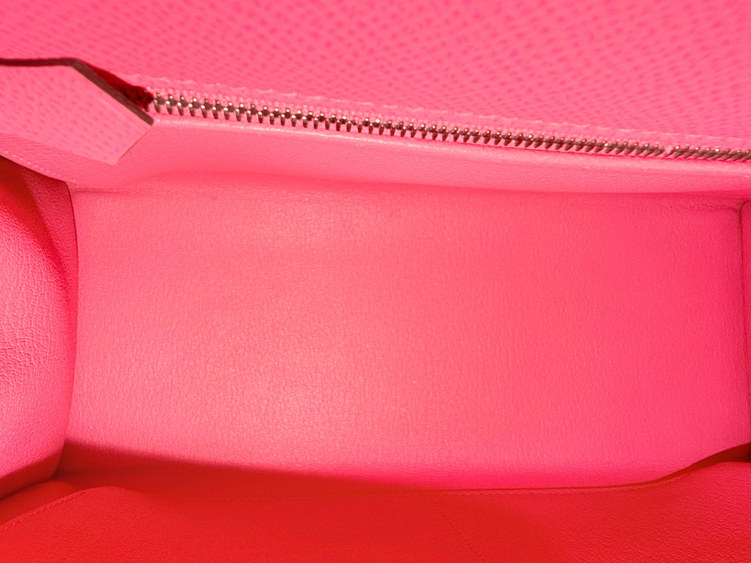 Hermes Kelly 28 in Rose Azalee Pink Epsom Leather PHW Stamp C 2018