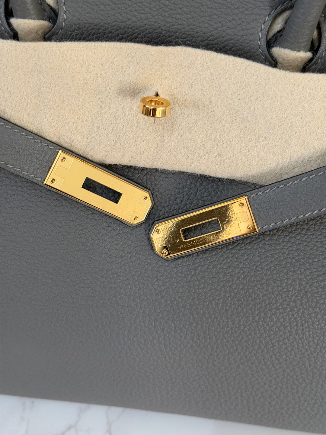 Hermes Birkin 30 Gris Meyer Togo Leather GHW Stamp U 2022