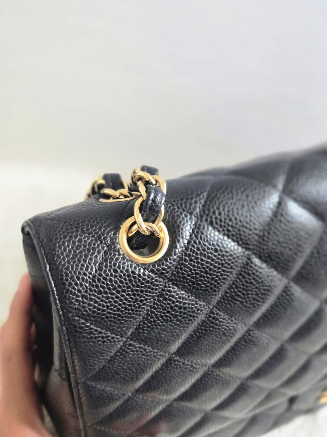 Chanel series 13 2010 Black Caviar Maxi Single Flap Bag with GHW