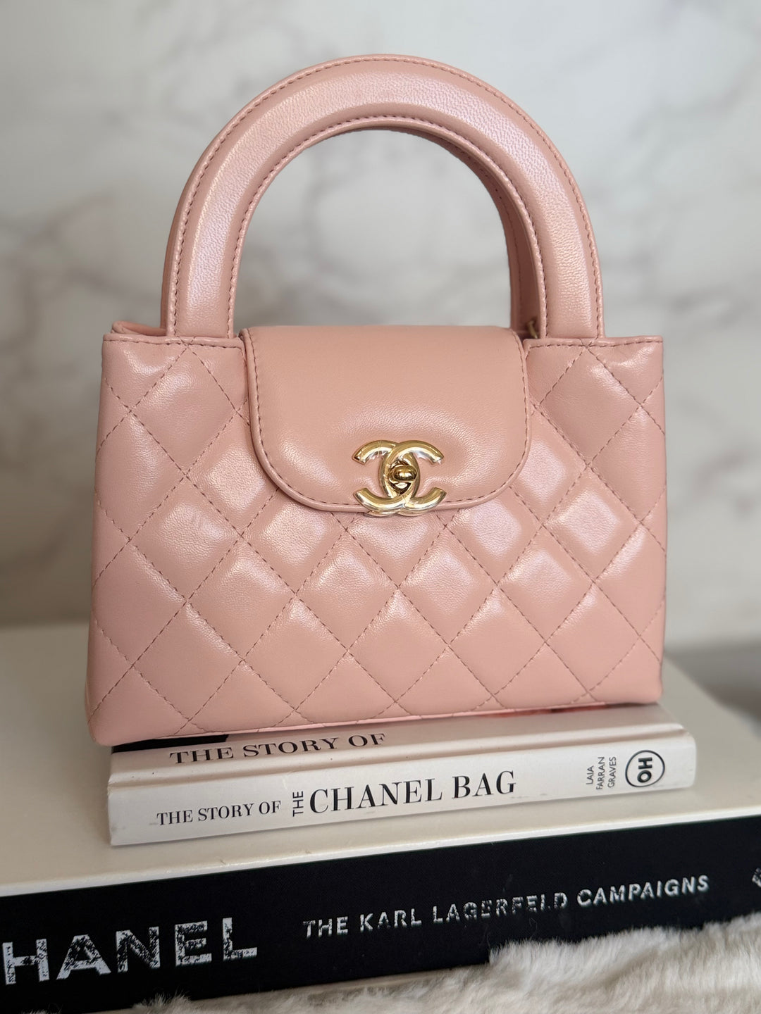 CHANEL 26B Light Pink Calf Skin Kelly Shopping Bag size Small 19 cms 2026