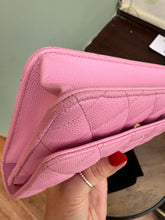 Load image into Gallery viewer, Chanel 23P Pink Caviar Mauve undertone Classic Wallet on chain (WOC) with champagne GHW
