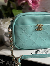 Load image into Gallery viewer, Chanel series 26 Tiffany Blue Goat skin LGHW Casual Trip Camera Case Bag
