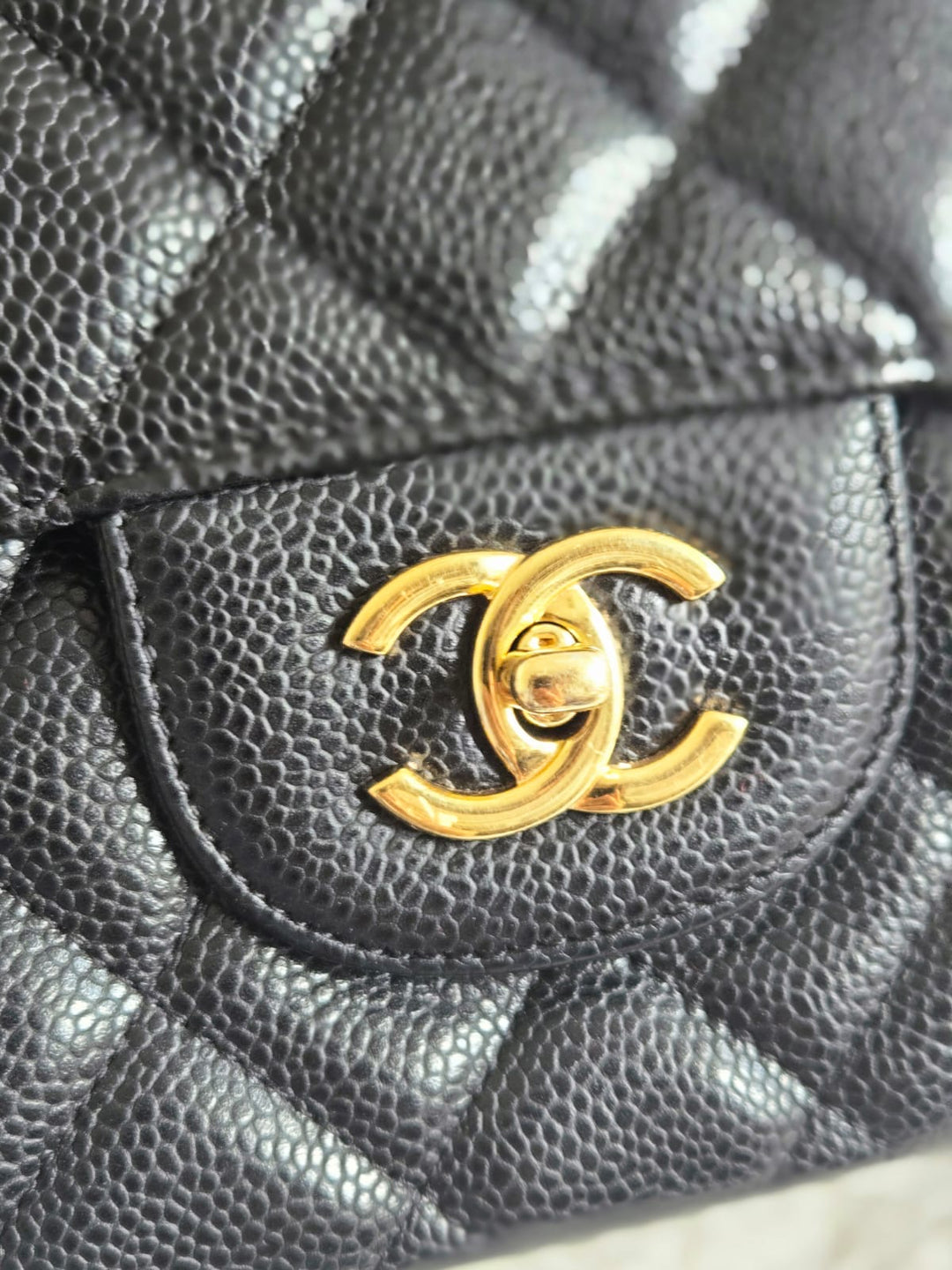 Chanel series 13 2010 Black Caviar Maxi Single Flap Bag with GHW
