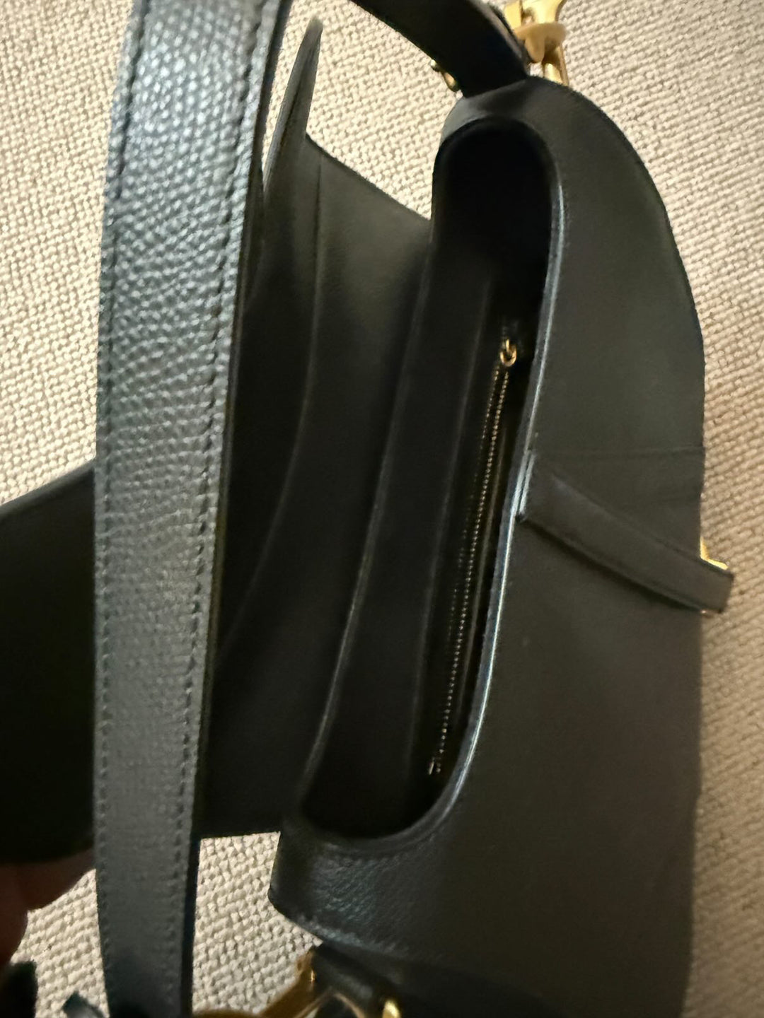 DIOR Saddle Flap Bag GHW Size Medium with Guitar Strap 2020