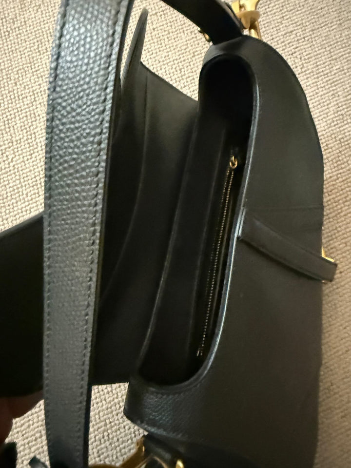 DIOR Saddle Flap Bag GHW Size Medium with Guitar Strap 2020