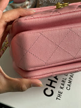 Load image into Gallery viewer, Chanel 22K 2022 Fall/Winter Collection Pink Caviar Coco First Mini Flap Bag with Aged GHW (AS3580)
