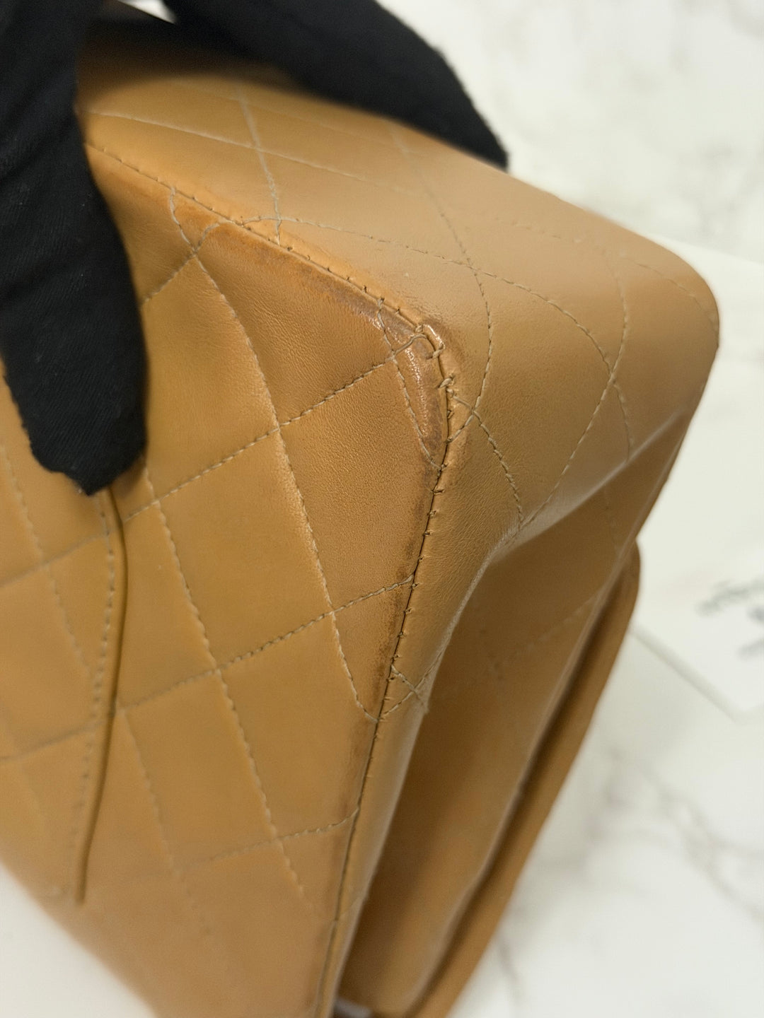 CHANEL series 4 Vintage 24K GHW Dark Beige Lambskin Timeless Classic Medium Double Flap Bag