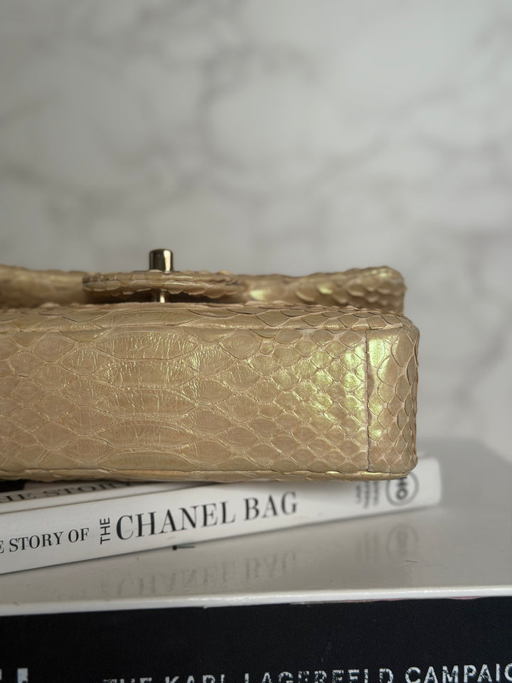 CHANEL series 20 Iridescent Ivory Llizard Exotic skin Extra Mini Rectangular Flap Bag LGHW