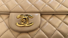 Load image into Gallery viewer, CHANEL Beige Lambskin Valentine East West Flap Bag series 13 with Charms

