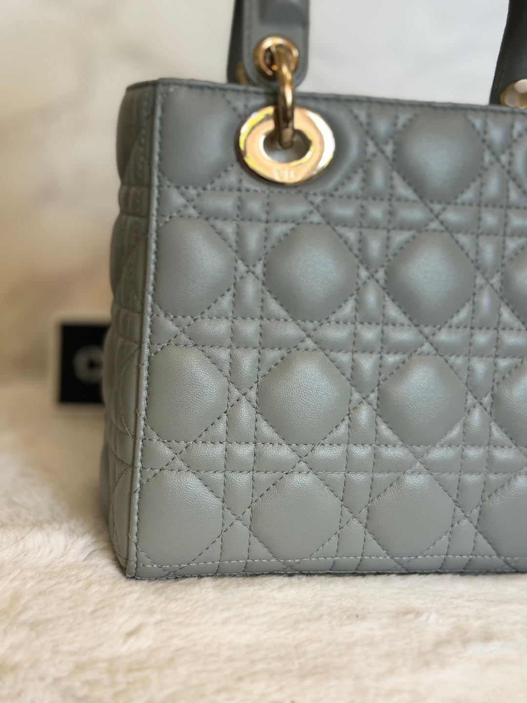 DIOR Lady Dior Grey Lambskin ABCDior size Small 2022 LGHW