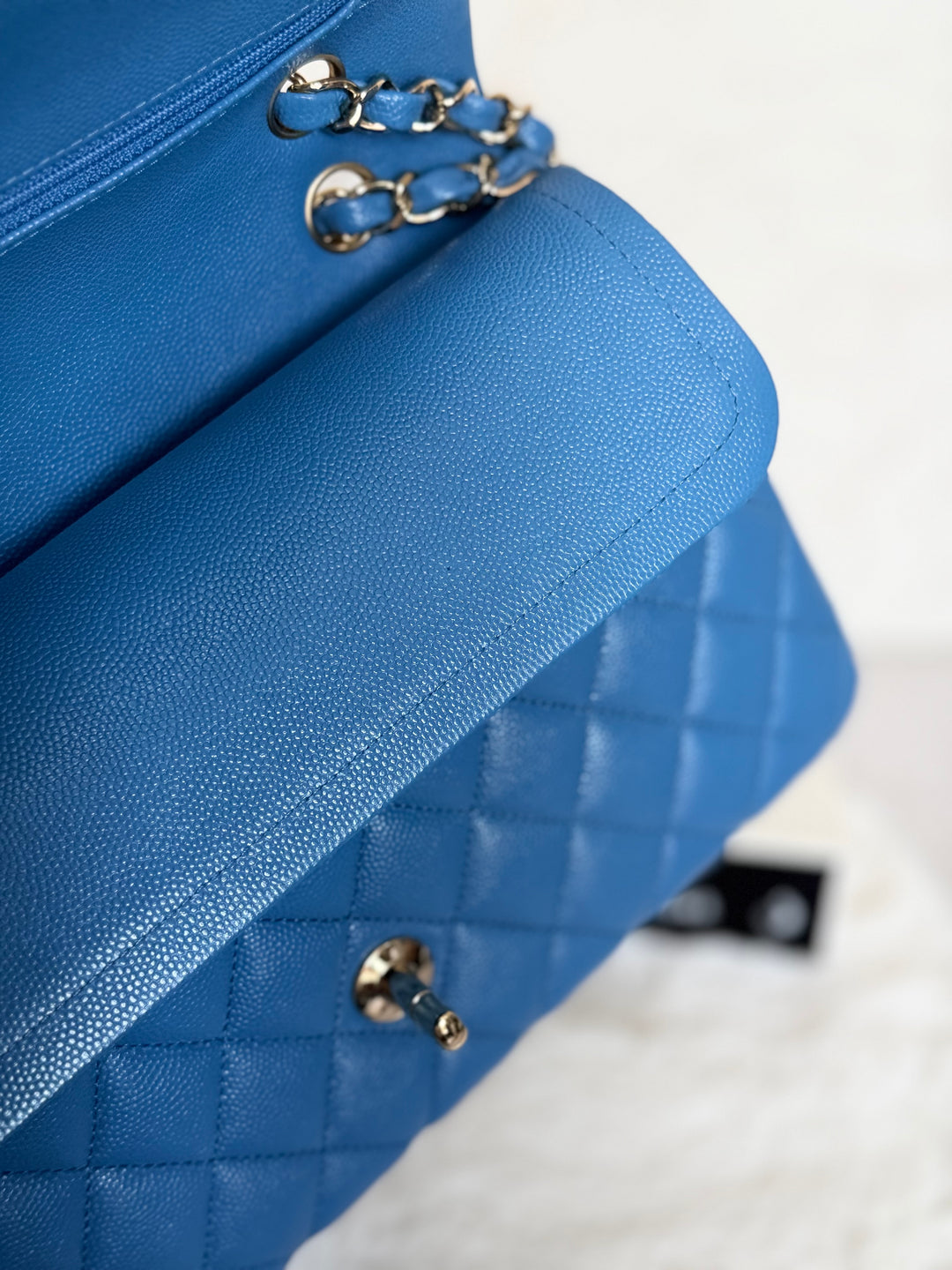 Chanel series 30 2020 Blue Caviar LGHW Medium ML timeless Classic double Flap Bag