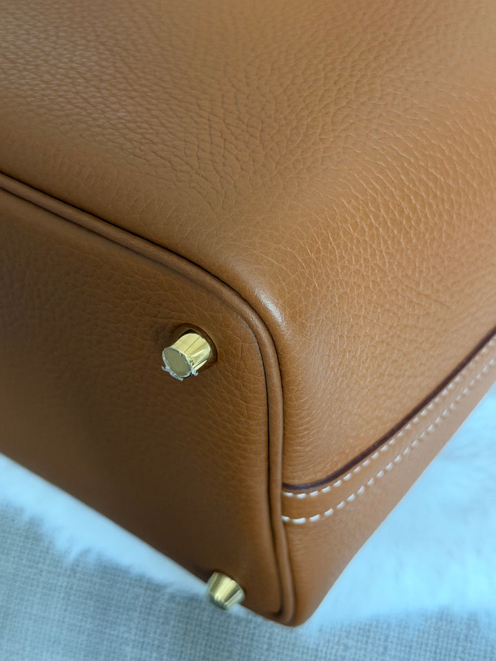 Hermès Picotin 18 In Gold Cle Leather GHW Stamp U 2022