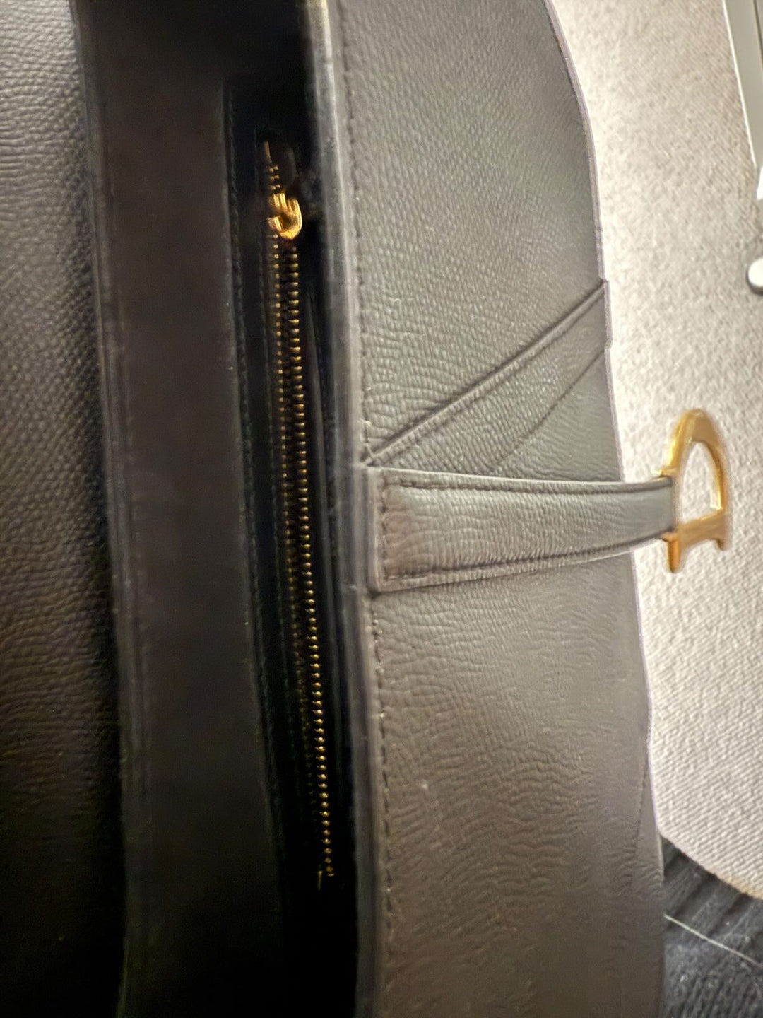 DIOR Saddle Flap Bag GHW Size Medium with Guitar Strap 2020