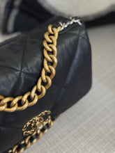 Load image into Gallery viewer, Chanel 19 Flap Bag from series 31 2021 in Black Lambskin Mixed Metal GHW Size Small
