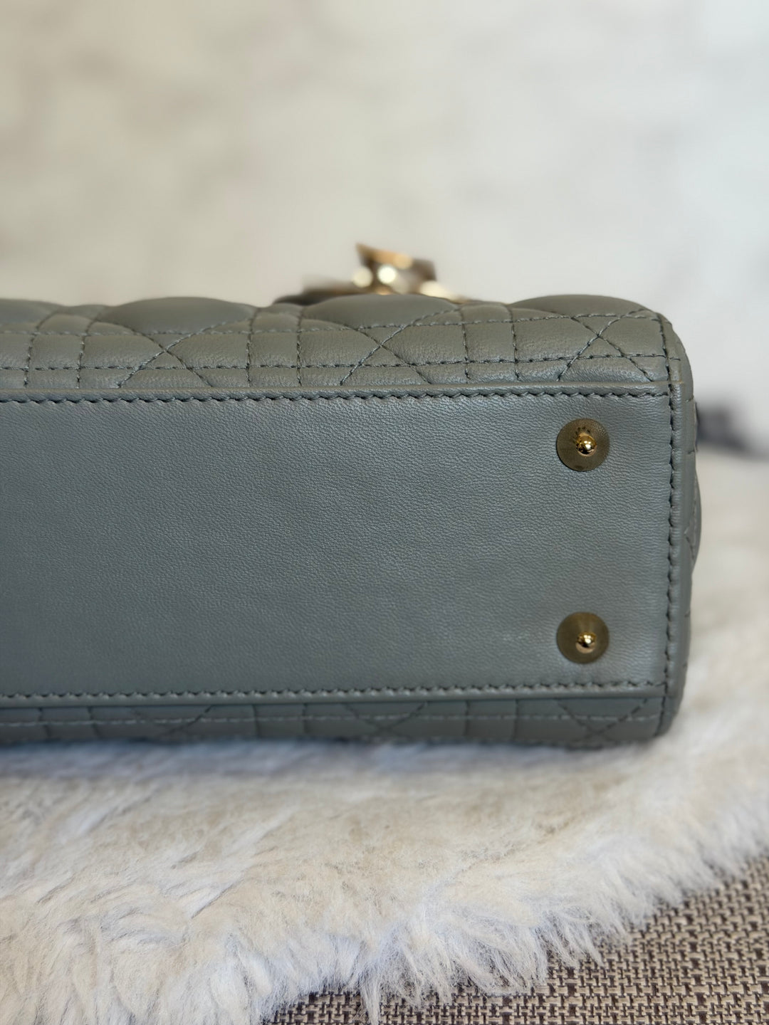 DIOR Lady Dior Grey Lambskin ABCDior size Small 2022 LGHW