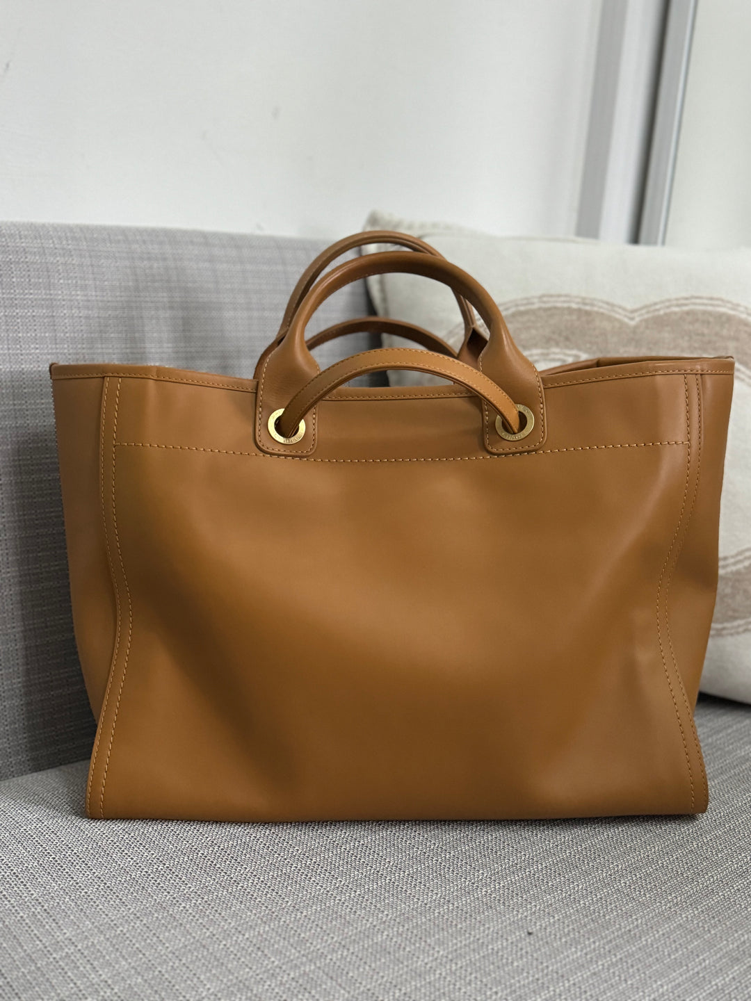Chanel series 31 21S 2021 Spring/Summer collection Caramel Calf skin aged GHW Medium/Large Deauville Tote Bag with Top handle