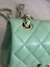 Load image into Gallery viewer, Chanel series 31 21C collection 2020/2021 Pastel Mint Green Lambskin Champagne GHW Mini Rectangular Flap Bag
