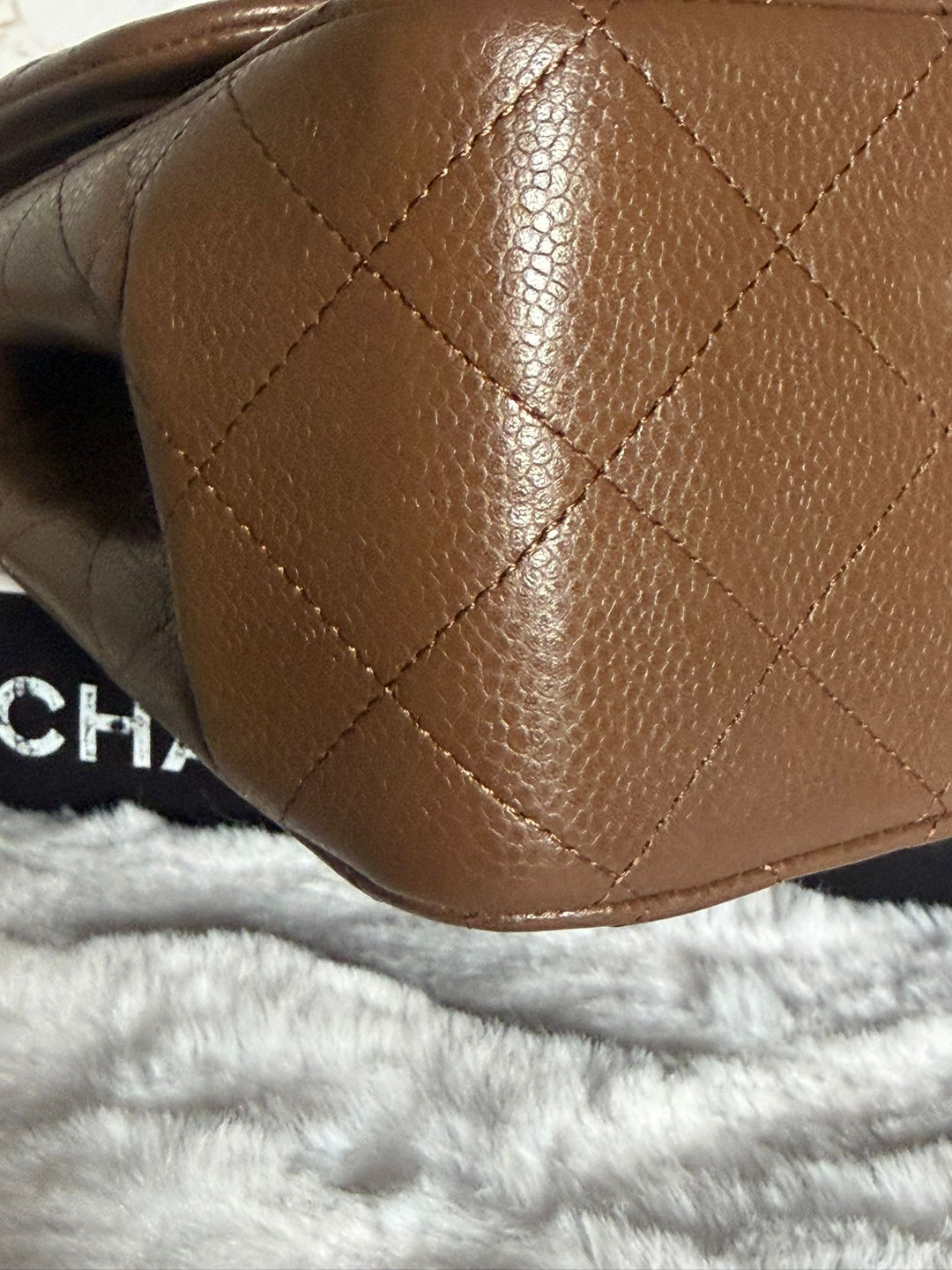 CHANEL series 15 Brown Caviar SHW Jumbo Classic Double Flap Bag 2011