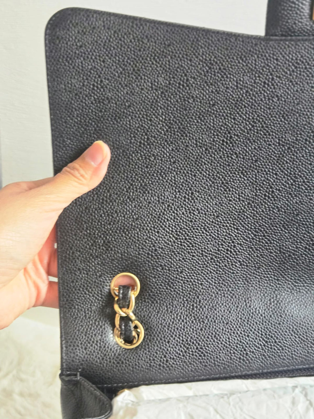 Chanel series 13 2010 Black Caviar Maxi Single Flap Bag with GHW