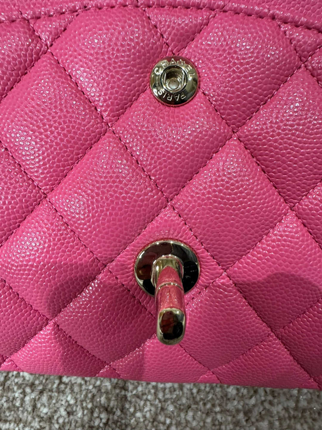 CHANEL 21C collection series 30 Barbie Pink Caviar LGHW Medium Timeless Classic Double Flap Bag