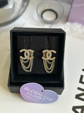 Load image into Gallery viewer, Chanel 21S LGHW Multi Chain Gold Tone Earrings
