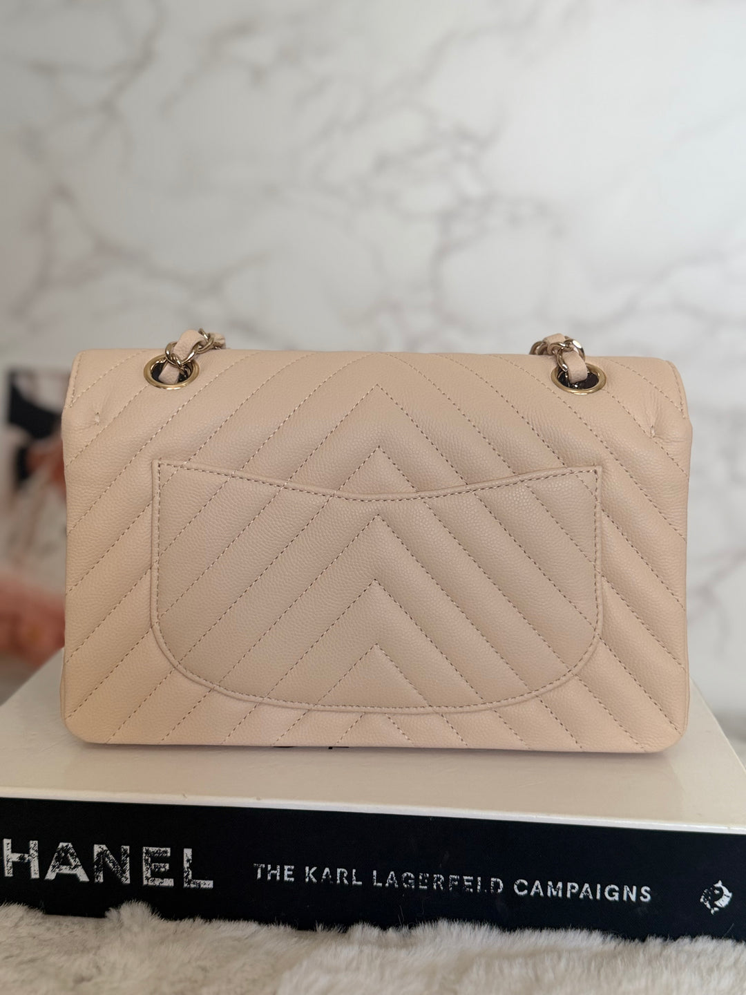 CHANEL series 31 Beige Caviar LGHW Chevron Small timeless Classic double flap Bag 2020/2021