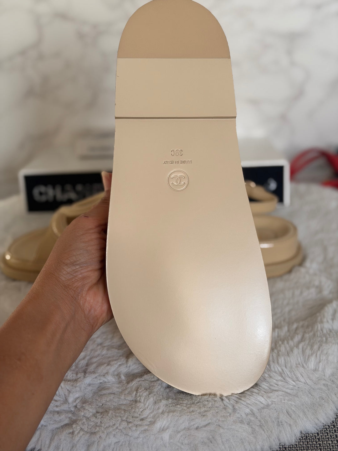 CHANEL Beige Dad’s Sandals 26B 2026 size EU 39