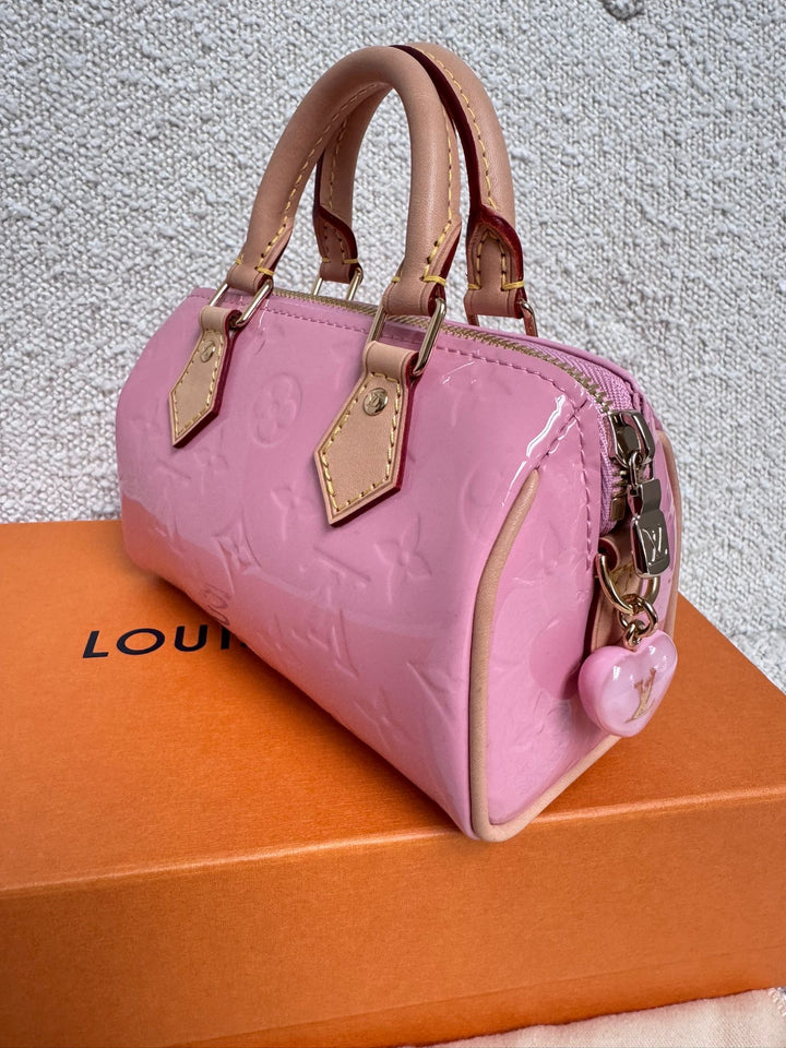 LOUIS VUITTON LV Pink Nano Speedy Valentine Limited Edition
