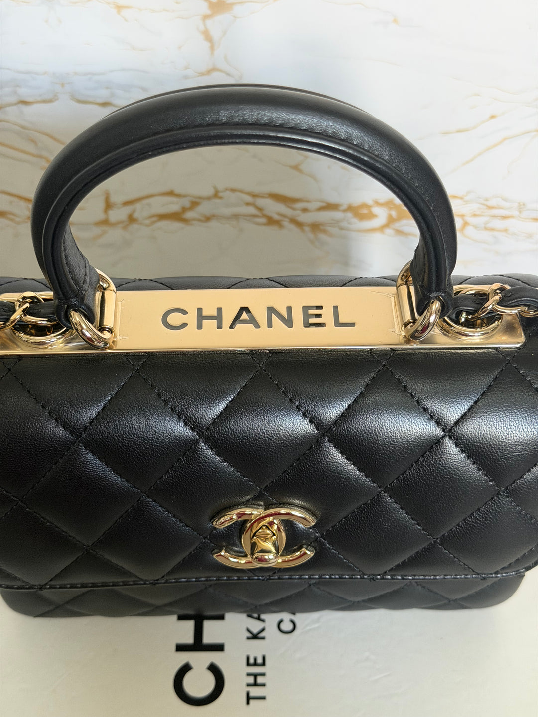 CHANEL Black Lambskin LGHW Trendy CC Flap Bag size MINI 8 inches with detachable Strap 2023/2024