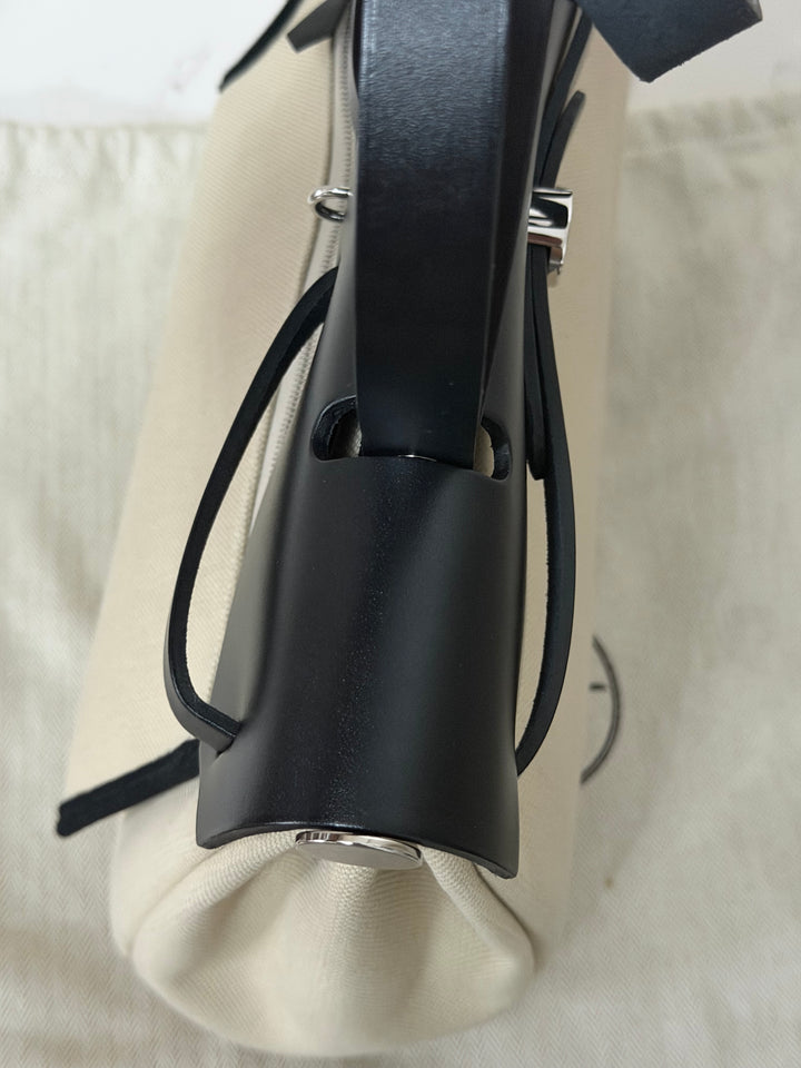 Hermes Herbag Zip 31 Bag in Noir/Beton Palladium Hardware
