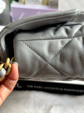 Load image into Gallery viewer, Chanel 19 size Small series 29 2020 Cruise Collection 20C Grey Lambskin Mixed HW Flap Bag
