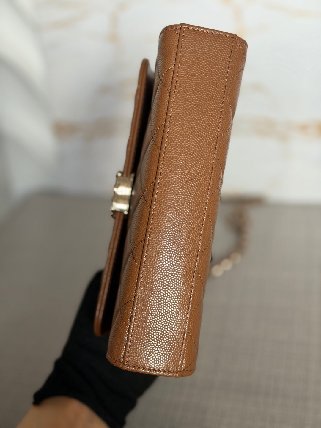 CHANEL 26P Brown Caviar LGHW Top Handle Vanity 2026