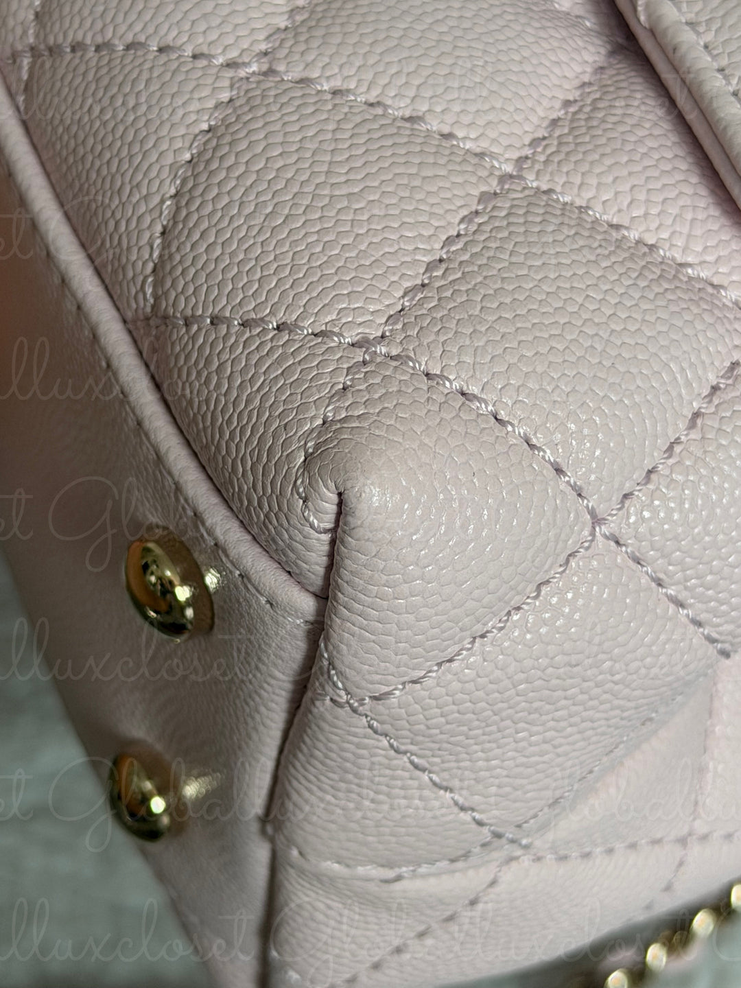 CHANEL 22P Light Pink Sakura Caviar LGHW Coco handle Flap Bag With detachable strap size Small 2022