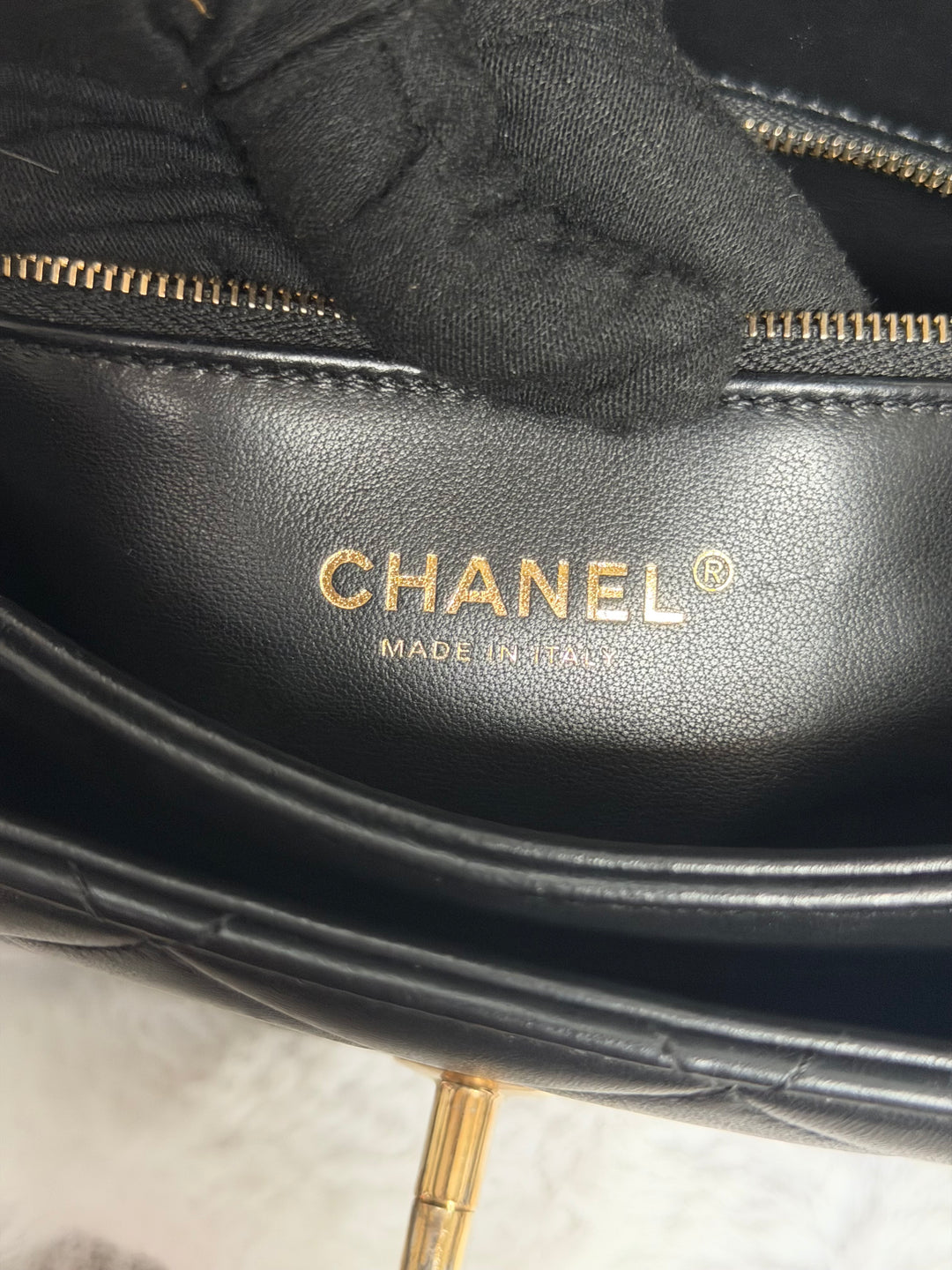 CHANEL Black Lambskin LGHW Trendy CC Flap Bag size SMALL with Non detachable Shoulder strap 2023