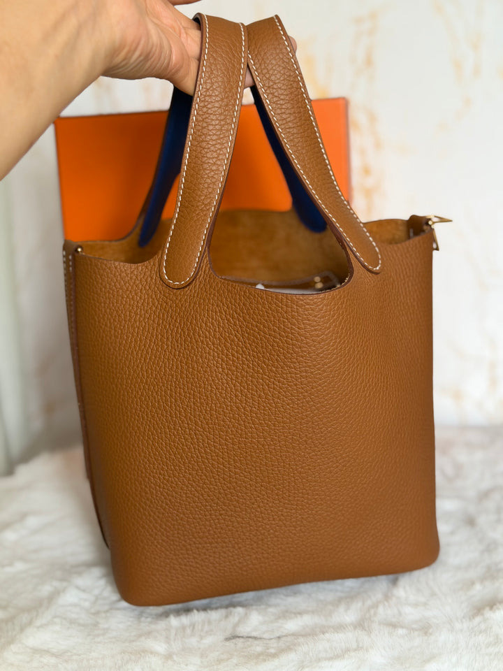 Hermès Picotin 18 In Gold Cle Leather GHW Stamp U 2022