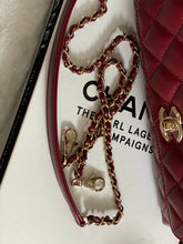 Load image into Gallery viewer, Chanel 21A 2021 Fall/Winter collection Burgundy caviar LGHW Coco Handle Flap Bag size Small with detachable Shoulder Strap
