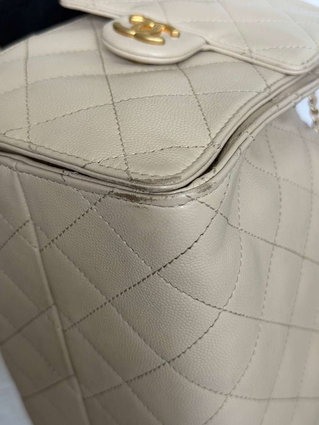 CHANEL Beige Caviar Aged GHW 25 Hobo Bag size SMALL 2025 25S collection