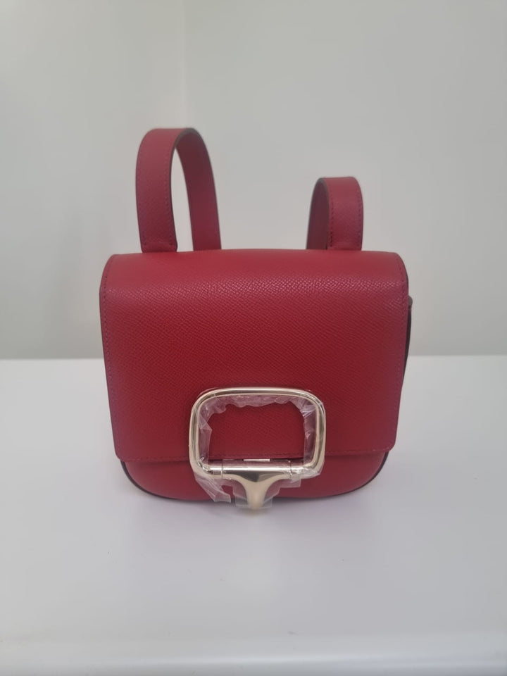 Hermès 2025 Mini Della Cavalleria Rouge Garamce Epsom Leather GHW