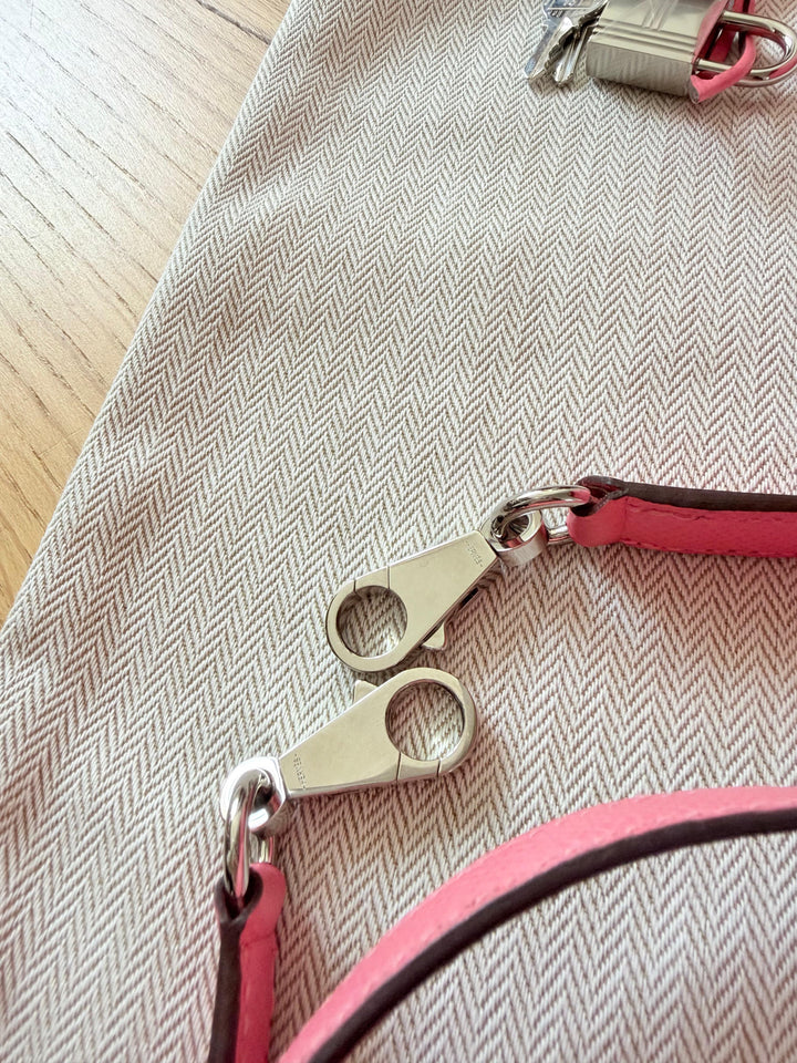 Hermes Kelly 28 in Rose Azalee Pink Epsom Leather PHW Stamp C 2018