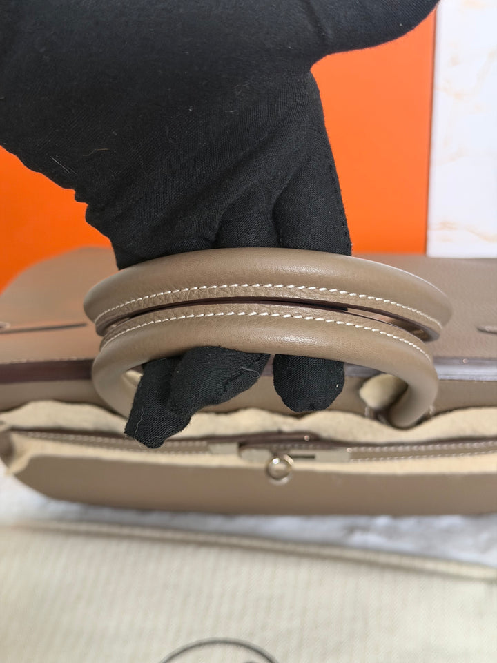 Hermès Etoupe Togo Leather PHW Birkin 30 Stamp A 2017