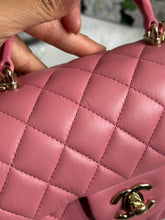 Load image into Gallery viewer, Chanel Pink Lambskin (2022) LGHW Mini Rectangular Flap Bag with Top Handle
