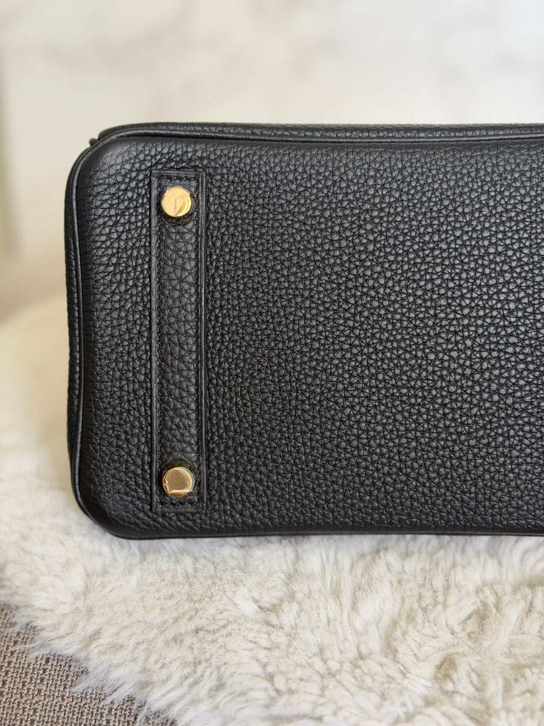 WA/Email to purchase only- HERMÈS Noir Black 89 Togo Leather GHW Birkin 25 Stamp U 2022 Kept unused