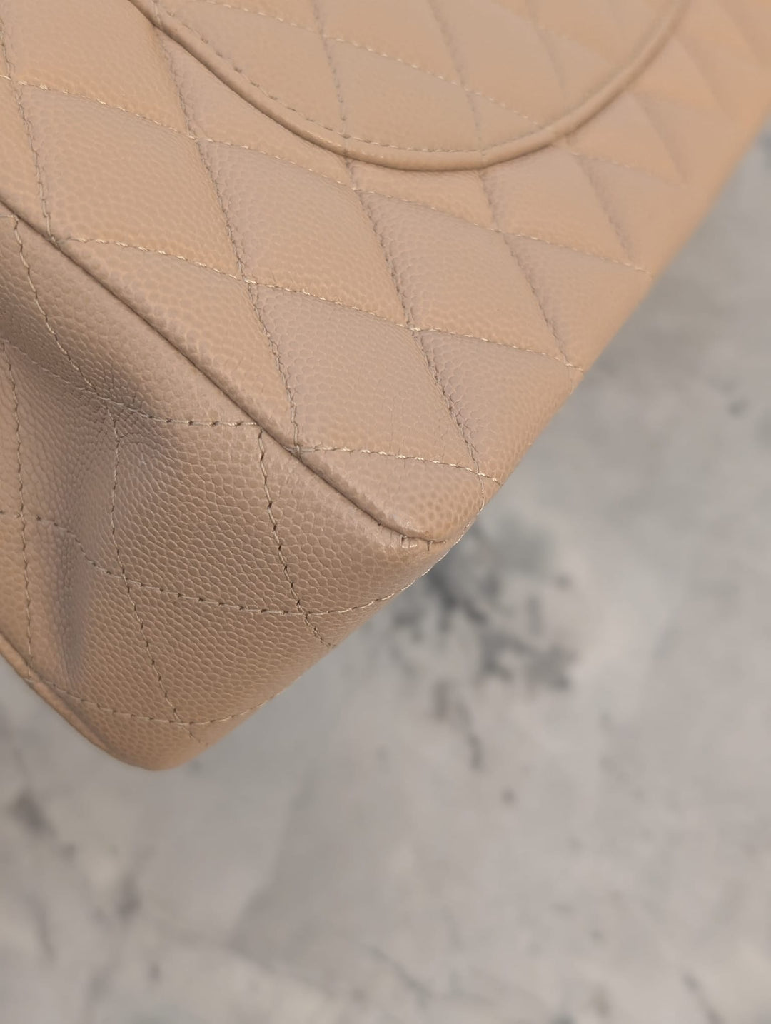 CHANEL series 28 19B collection Dark Beige Caviar LGHW Medium M/L Timeless Classic Double Flap Bag 11.12