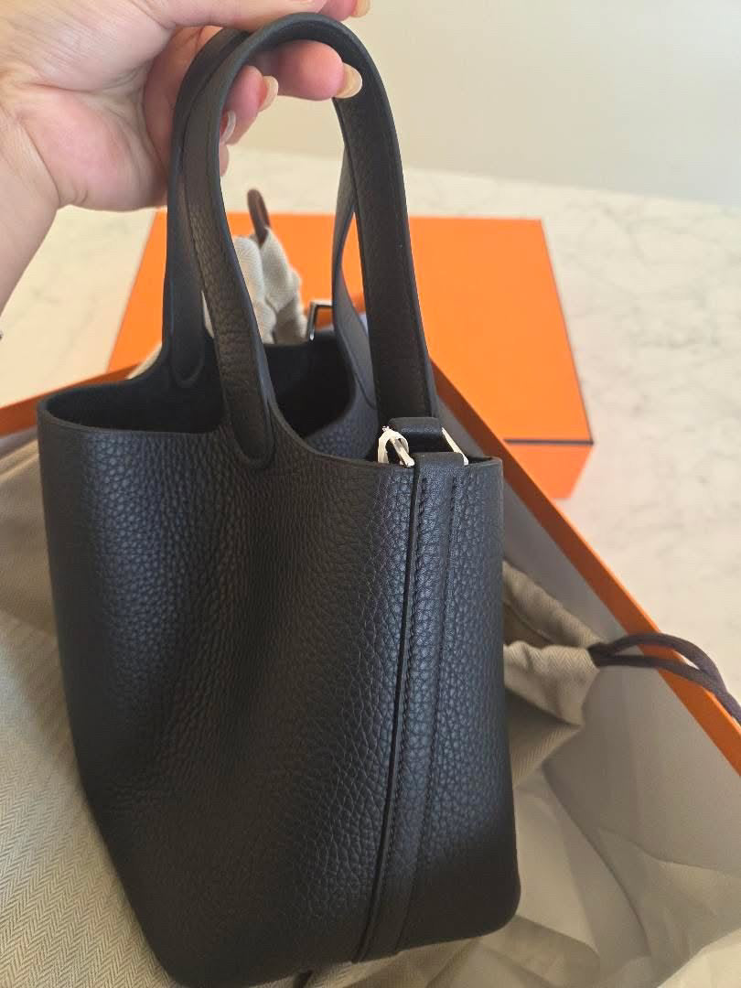 Hermes Picotin 18 Noir Black PHW Palladium Hardware Stamp K 2025