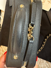 Load image into Gallery viewer, CHANEL Series 29 2019 Black Caviar GHW Small Filigree Vanity Bag with chain
